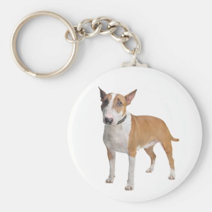 Bull Terrier Puppy Dog Love Keychain