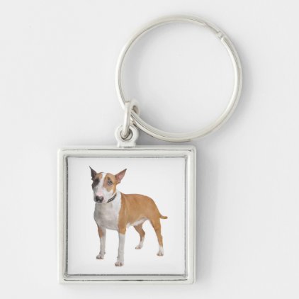 Bull Terrier Puppy Dog Love Keychain