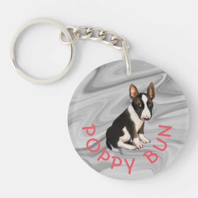  Bull terrier puppy Keychain (Front)
