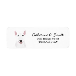 Bull Terrier Return Address Label