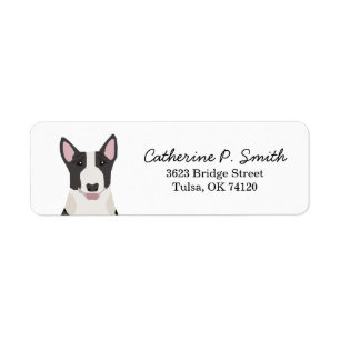 Bull Terrier Return Address Label