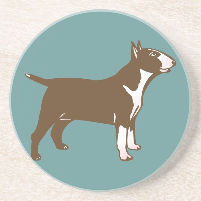 Bull Terrier Sandstone Coaster (Front)