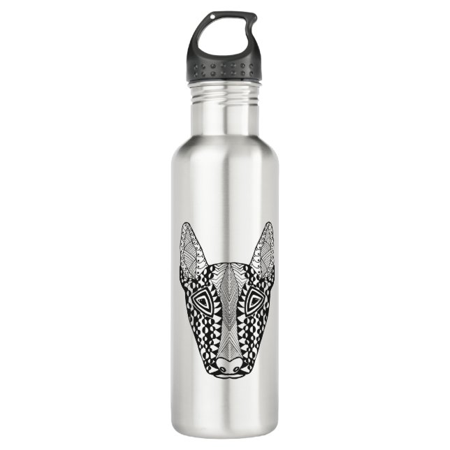 Bull Terrier Sketch Stainless Steel Water Bottle (Front)