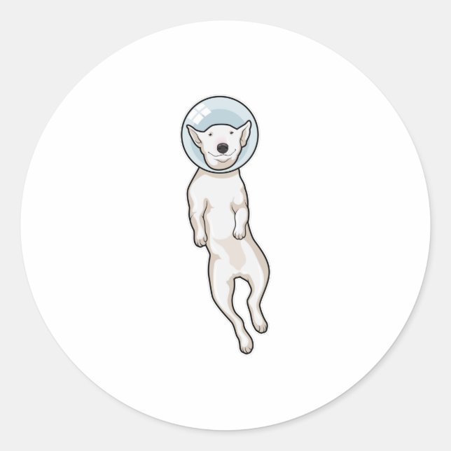 Bull Terrier Space Classic Round Sticker (Front)
