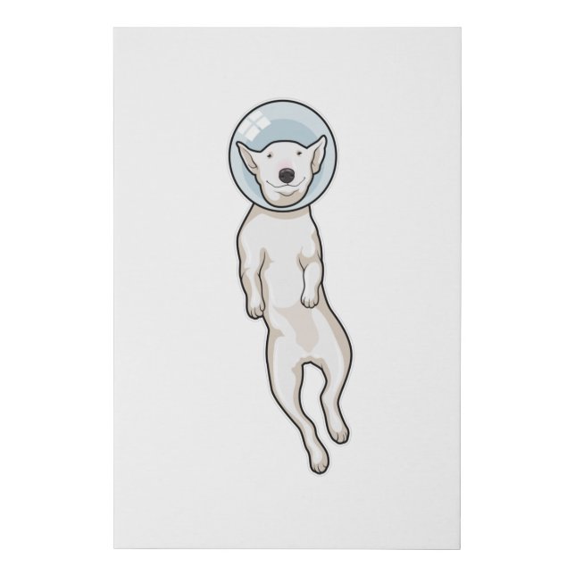 Bull Terrier Space Faux Canvas Print (Front)