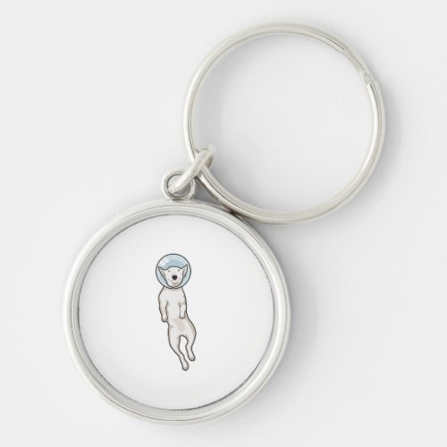 Bull Terrier Space Keychain