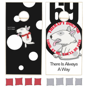 Bull Terrier Therapy Dogtor Art Cornhole Set
