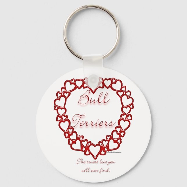 Bull Terrier True Love - Keychain (Front)