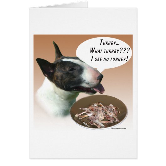 Bull Terrier Turkey Cards (Front)