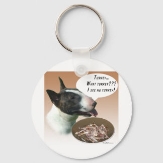 Bull Terrier Turkey Keychain