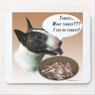 Bull Terrier Turkey Mouse Pad