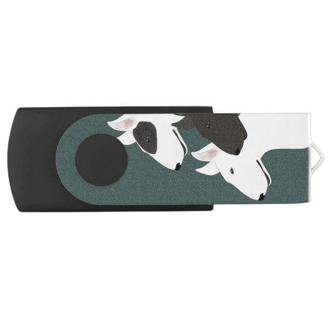 Bull Terrier USB Swivel Flash Drive (Front)