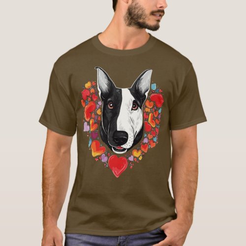 Bull Terrier Valentine Day T_Shirt