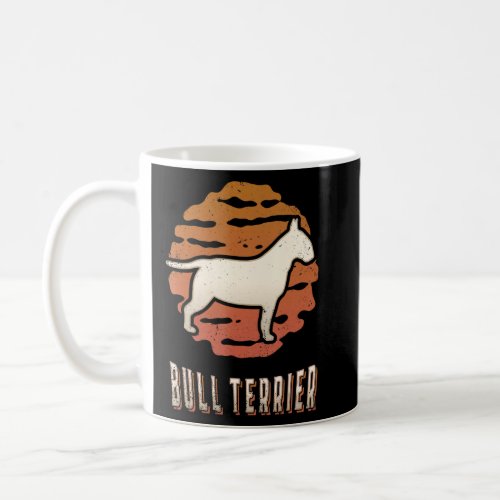 Bull Terrier Vintage Retro Classic Dog Sunset  Coffee Mug