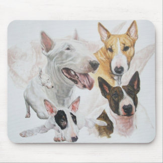 Bull Terrier wGhost Mouse Pad