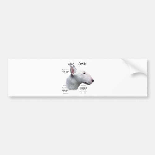 Bull Terrier wht History Design Bumper Sticker