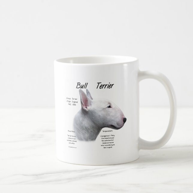 Bull Terrier (wht) History Design Coffee Mug (Right)