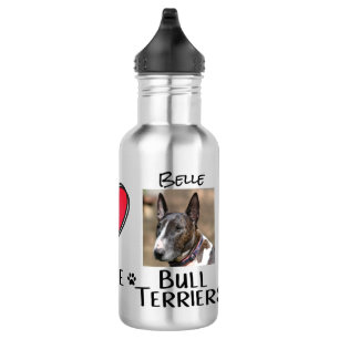 Bull Terriers Peace Love Dog Lovers Stainless Steel Water Bottle