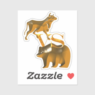 Bull vs Bear Sticker