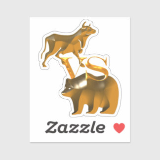 Bull vs Bear Sticker