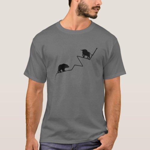 Bull Vs Bear _ Trading For Investor And Traders T_Shirt