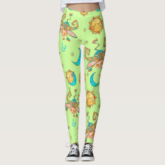 Bull Zodiac Sign Pattern Leggings