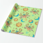 Bull Zodiac Sign Pattern Wrapping Paper