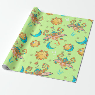 Bull Zodiac Sign Pattern Wrapping Paper
