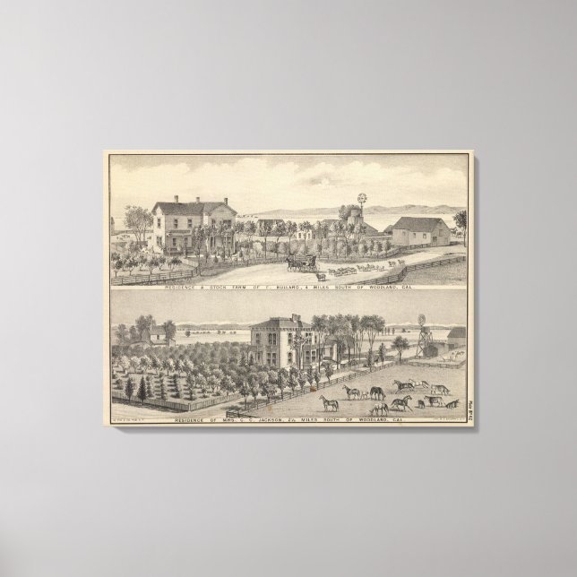 Bullard, Jackson residences Canvas Print (Front)