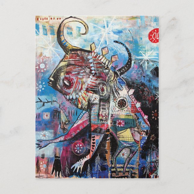 bullboy becomes a lion postcard (Front)