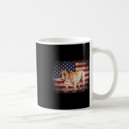 Bulldog 4th Of July Gift American Flag Usa _ Dog  Coffee Mug