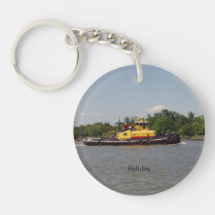 Bulldog acrylic keychain