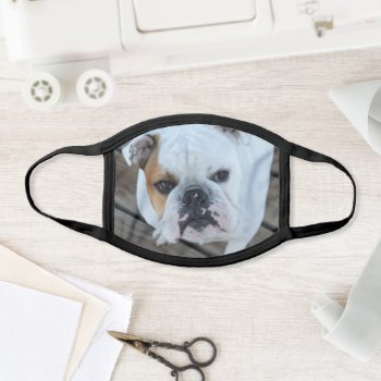 Bulldog All-over Print Face Mask by pdphoto at Zazzle
