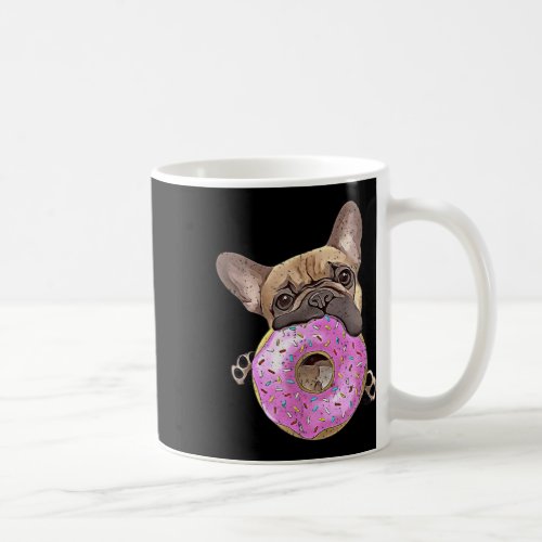 Bulldog And Pink Donut  Coffee Mug