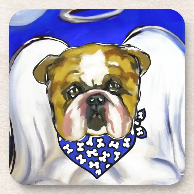 Bulldog Angel Drink Coaster (Front)