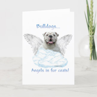 Bulldog Angel Holiday Card