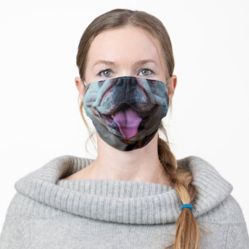 Bulldog Animal Face Photo Adult Cloth Face Mask