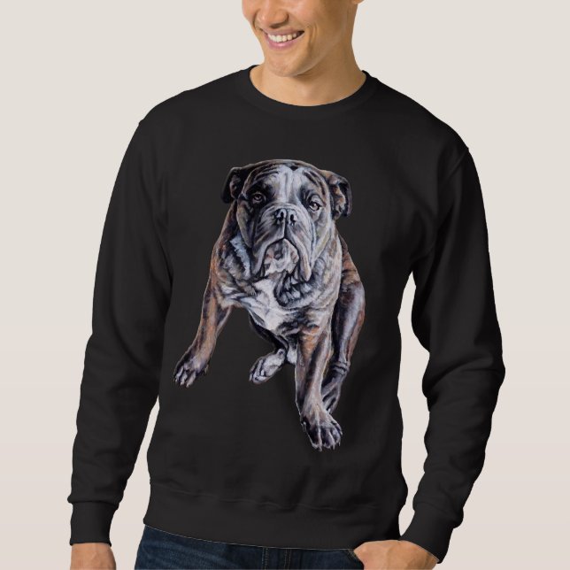 Bulldog Art Shirt English Bulldog Sweatshirts (Front)