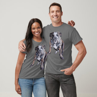Bulldog Art T-shirts Men Women Kids & Plus Sizes