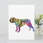 Bulldog Art Watercolor Portrait (Standing Front)