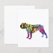 Bulldog Art Watercolor Portrait (Front/Back)