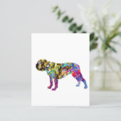 Bulldog Art Watercolor Portrait (Standing Front)