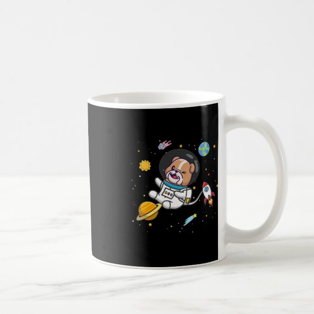 Bulldog Astronaut  Coffee Mug (Right)