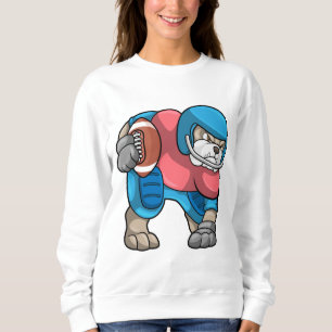 Bulldog at Sports with Football & Helmet Sweatshirt