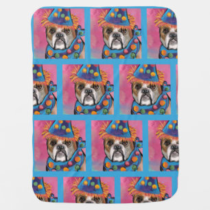 Bulldog baby blanket