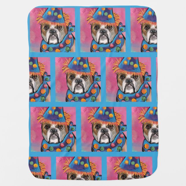 Bulldog               baby blanket (Front)