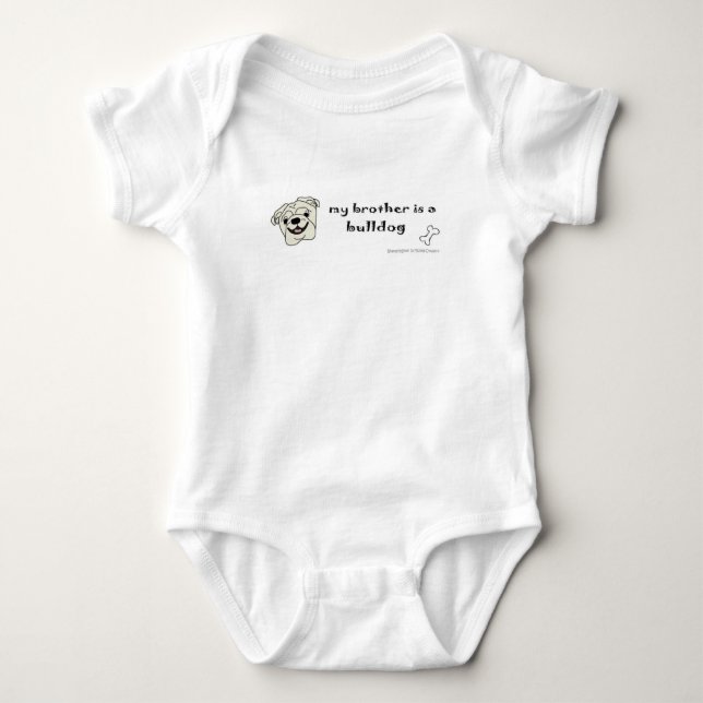 bulldog baby bodysuit (Front)