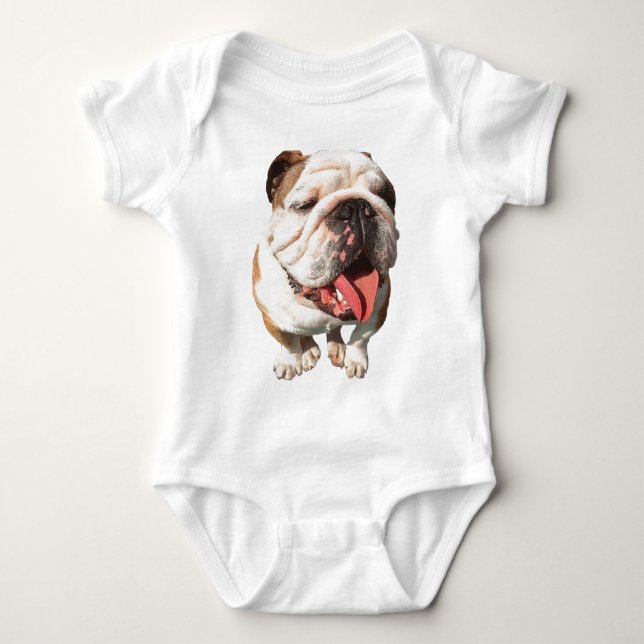 Bulldog Baby Bodysuit (Front)
