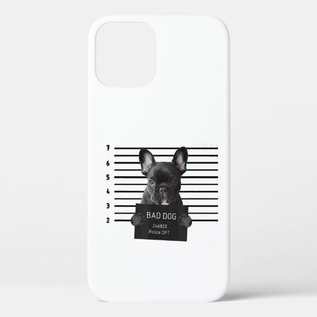 Bulldog Bad Dog Jail Frenchie Dog Mom Lover Case-Mate iPhone Case (Back)