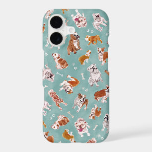 Bulldog Bash English Bulldog Watercolor Dog Print iPhone 17 Case